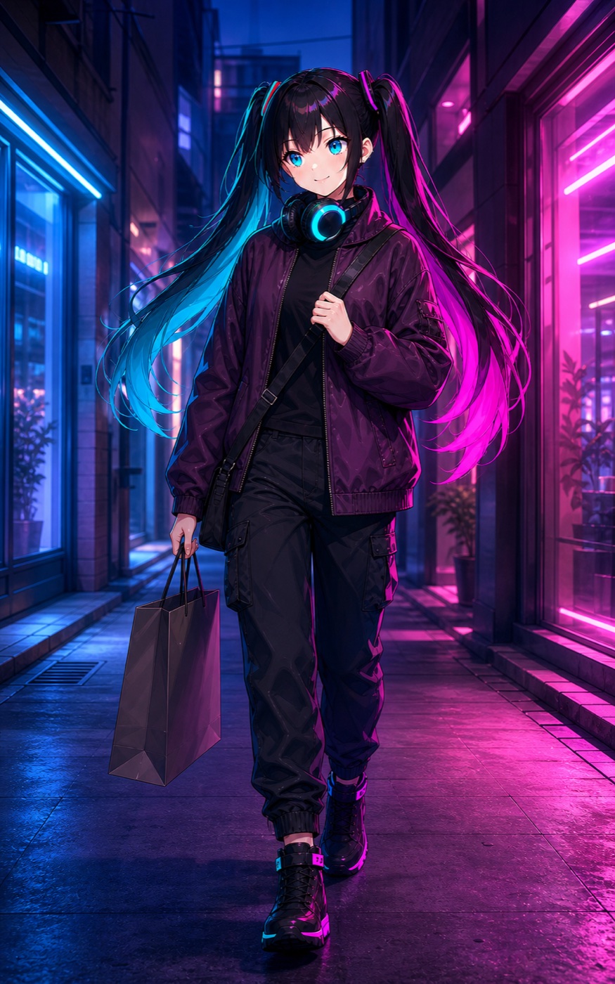 夜が始まる路地を描いたDJ RUGA