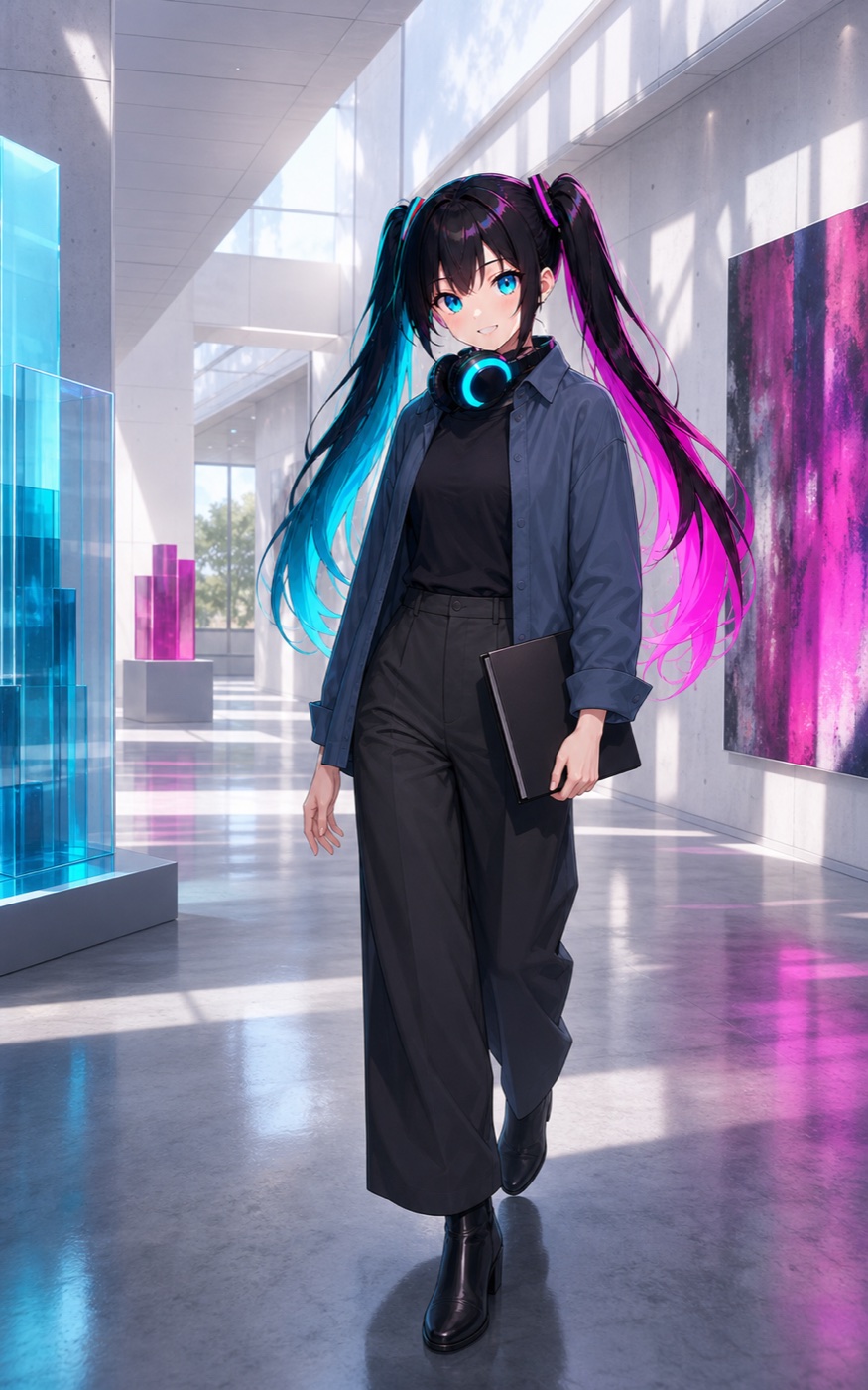 光の中を歩くを描いたDJ RUGA